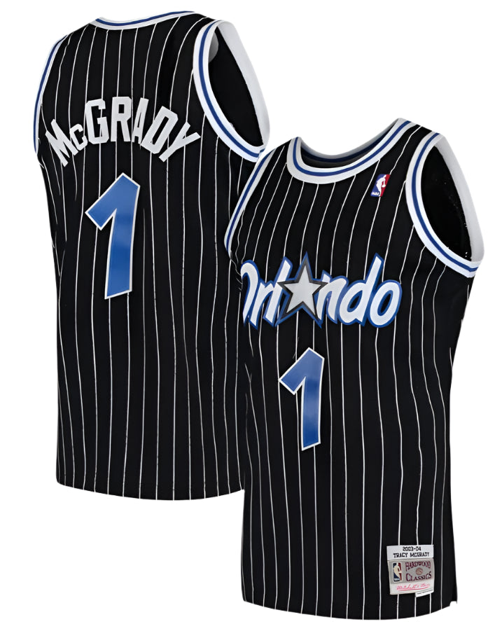 Tracy McGrady 2003-04 Orlando Magic Mitchell & Ness Black Away Swingman Jersey for Men product image 1, provided for visual