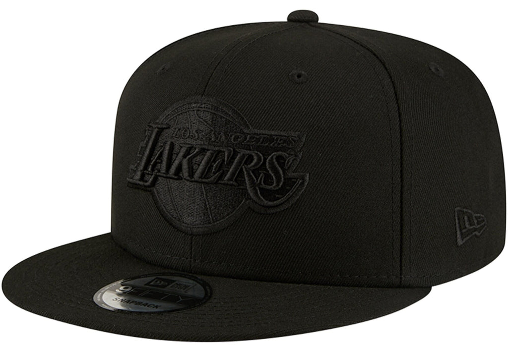 Los Angeles Lakers New Era Black On Black Color Pack 9FIFTY Snapback Hat for Men product image 1, provided for visual