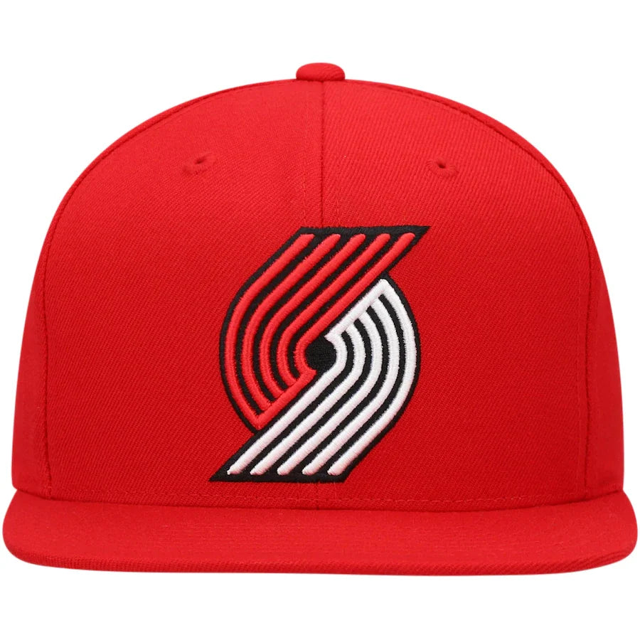 Portland Trail Blazers Ground 2.0 Red Mitchell & Ness Snapback Hat product image 2, provided for visual reference and
