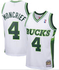 Milwaukee Bucks Sidney Moncrief Mitchell & Ness White 1988-89 Hardwood Classics Swingman Jersey for Men product image 1,