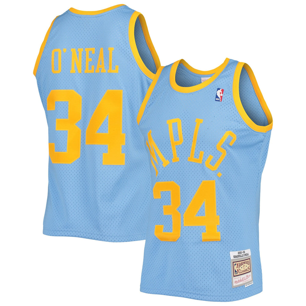 Shaquille O'Neal Los Angeles Lakers Mitchell & Ness 2001-02 Hardwood Classics Swingman Jersey - Powder Blue for Men product