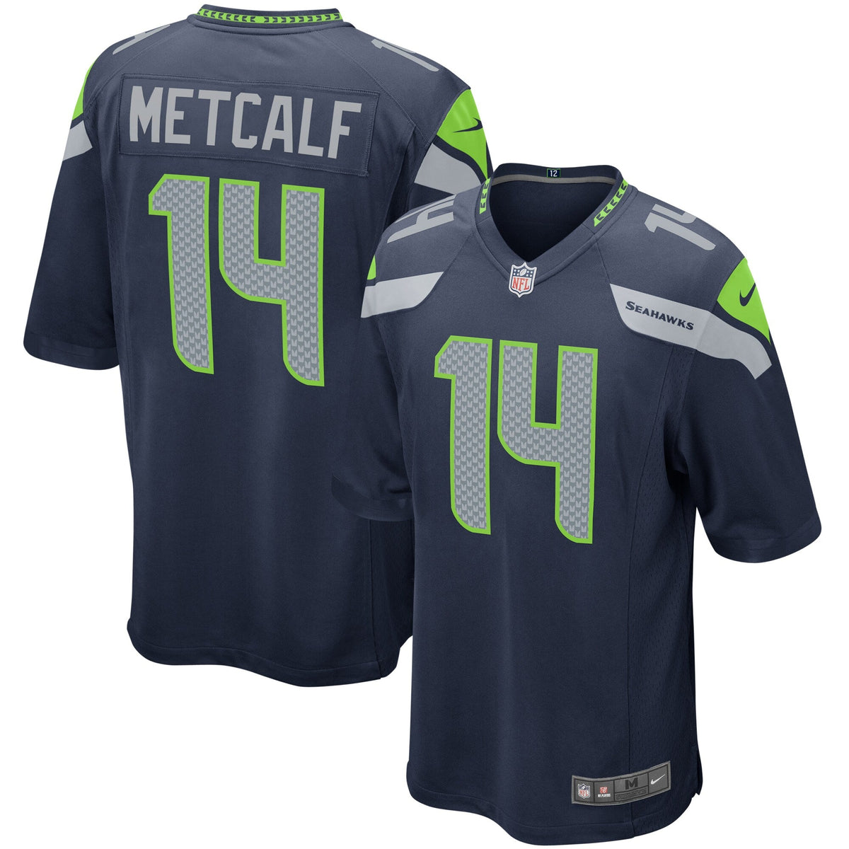 Seattle Seahawks DK Metcalf Nike Navy Game Player Jersey for Men product image 1, provided for visual reference and product