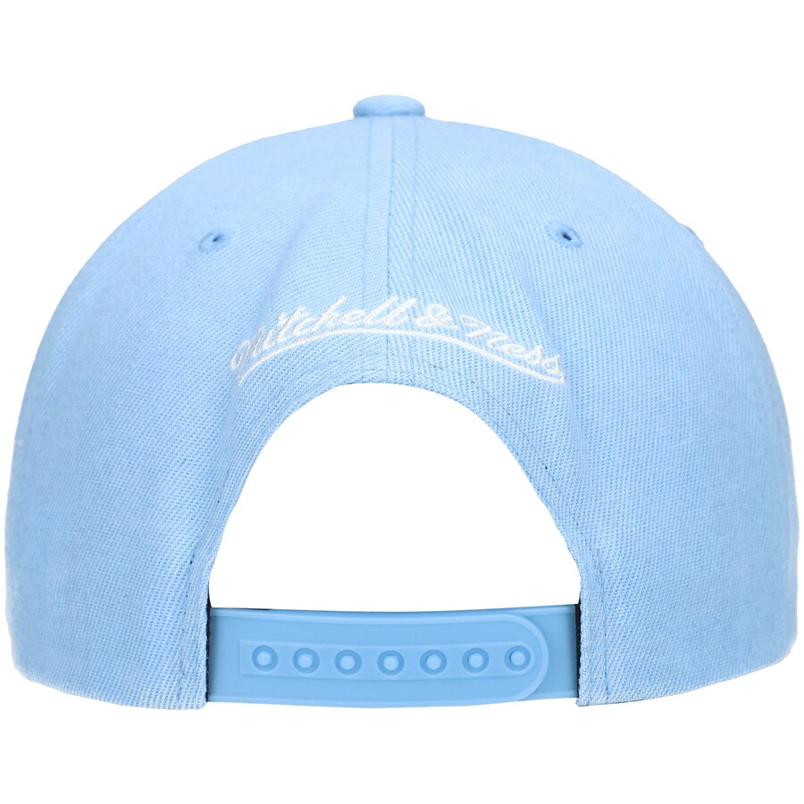 Chicago Bulls Mitchell & Ness Carolina Blue Hardwood Classics Core Snapback Hat for Men product image 4, provided for visual