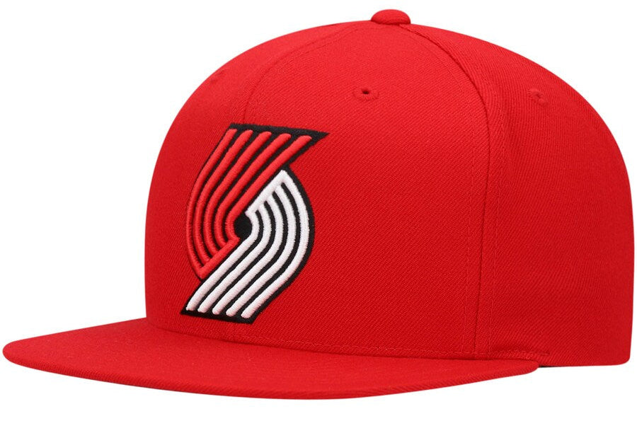Portland Trail Blazers Ground 2.0 Red Mitchell & Ness Snapback Hat product image 1, provided for visual reference and