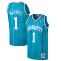 Men’s Muggsy Bogues Charlotte Hornets 1992-93 Swingman Replica Jersey By Mitchell & Ness product image 1, provided for