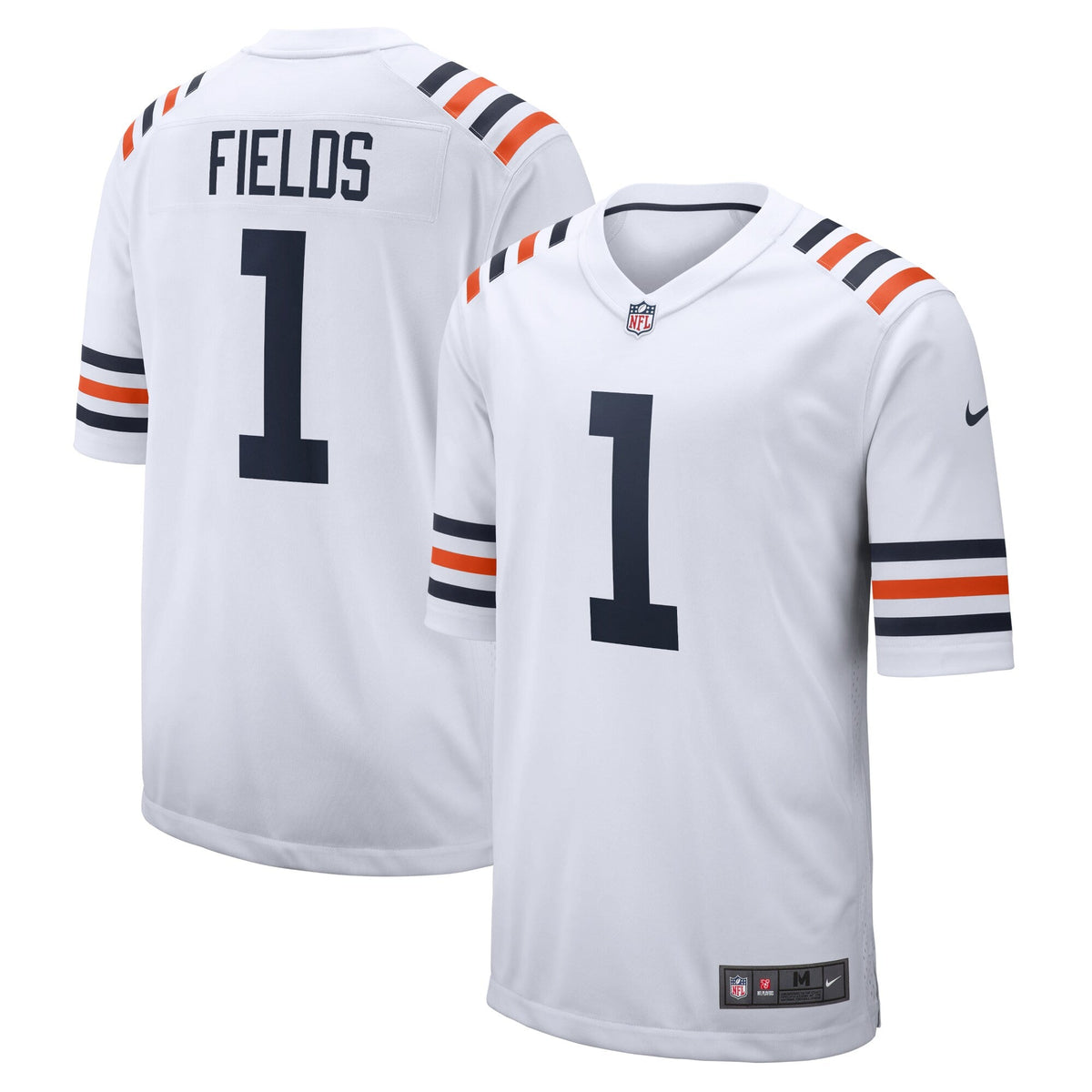 Chicago Bears Justin Fields Nike White Alternate Game Jersey for Men product image 1, provided for visual reference and