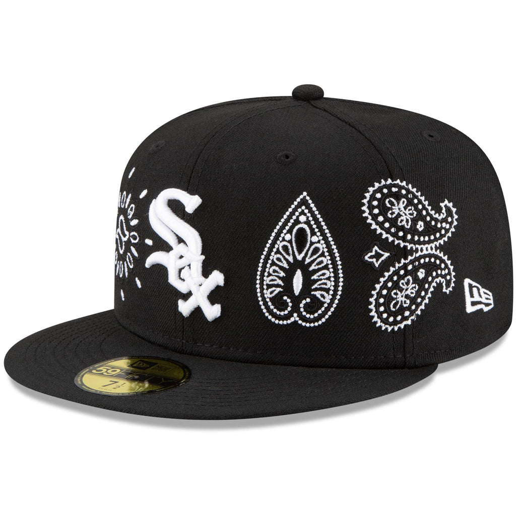 Chicago White Sox New Era Paisley Elements 59FIFTY Fitted Hat - Black product image 1, provided for visual reference and
