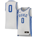 Duke Blue Devils Nike Replica #0 Basketball Jersey -White for Men product image 1, provided for visual reference and product