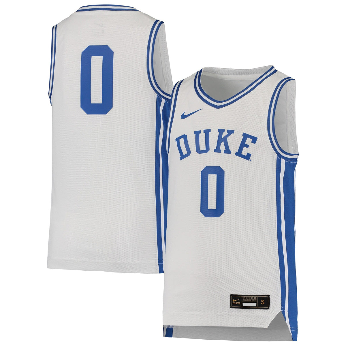 Duke Blue Devils Nike Replica #0 Basketball Jersey -White for Men product image 1, provided for visual reference and product