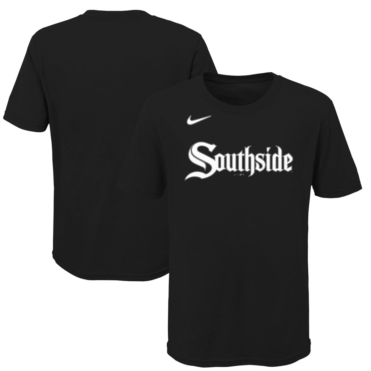 Toddler Chicago White Sox City Connec Nike Black Wordmark T-Shirt product image 1, provided for visual reference and product