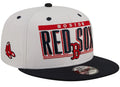 Boston Red Sox White and Navy Retro Title 9FIFTY Snapback Hat for Men product image 1, provided for visual reference and