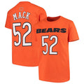 Chicago Bears Youth Khalil Mack NFL Mainliner Orange Name and Number T- shirt product image 1, provided for visual reference