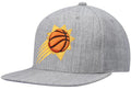 Phoenix Suns Gray Heather 2.0 Mitchell & Ness Snapback Hat product image 1, provided for visual reference and product detail