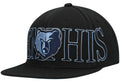 Mitchell & Ness Black Memphis Grizzlies Winner Circle Snapback Hat for Men product image 1, provided for visual reference