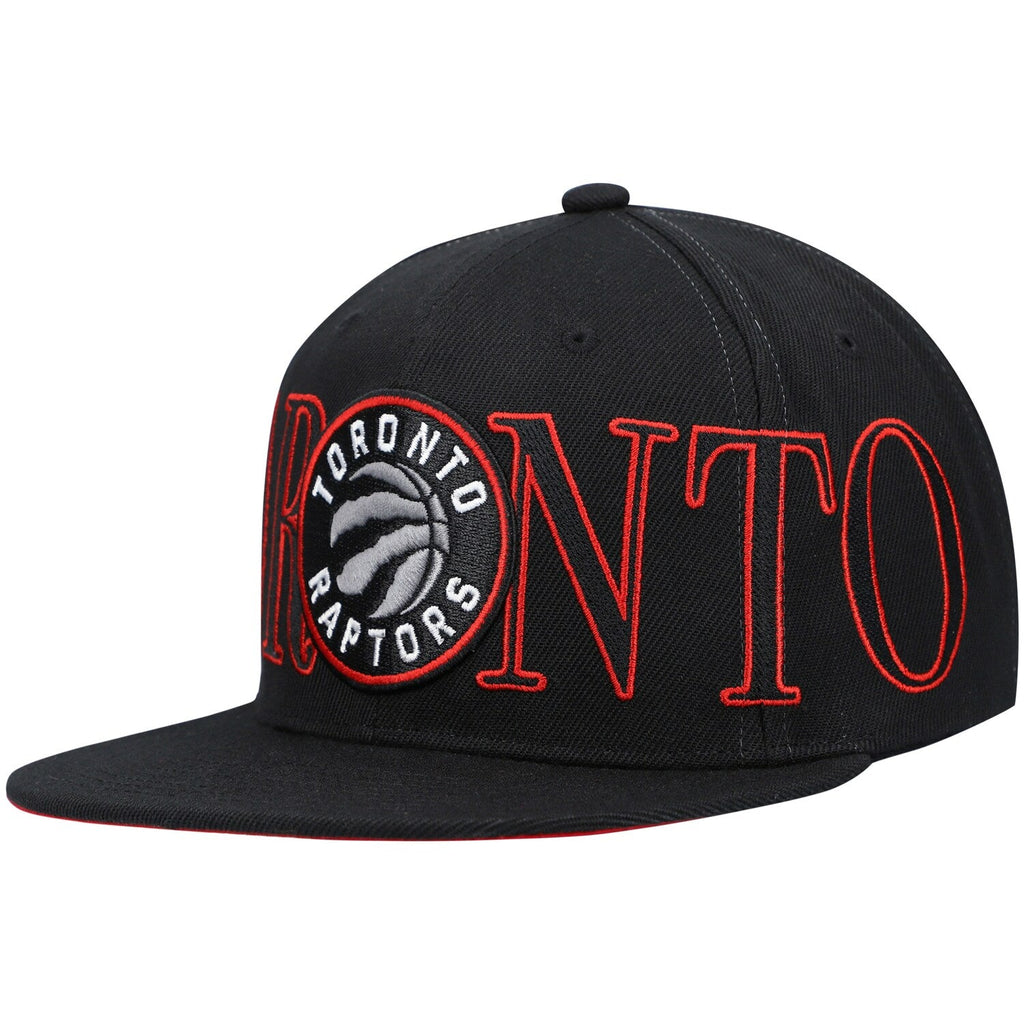 Mitchell & Ness Black Toronto Raptors Winner Circle Snapback Hat for Men product image 1, provided for visual reference and