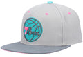 Philadelphia 76ers Mitchell & Ness Gray Wolf Mags Snapback Hat for Men product image 1, provided for visual reference and