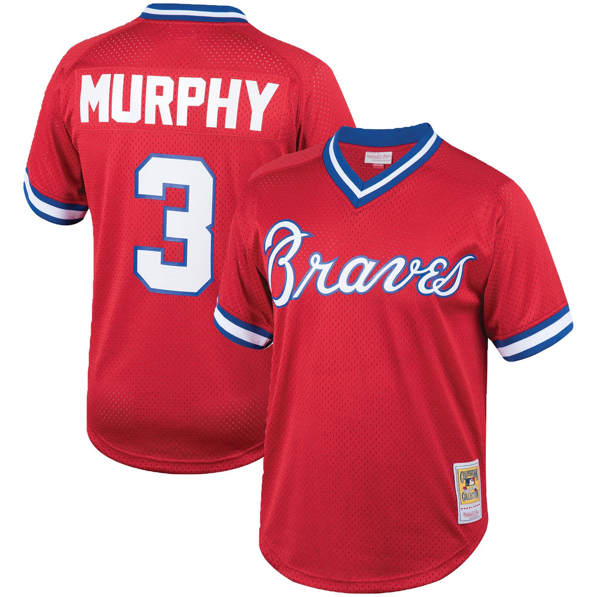 Dale Murphy Atlanta Braves Mitchell & Ness Cooperstown Collection Authentic Batting Practice Jersey - Red for Men product