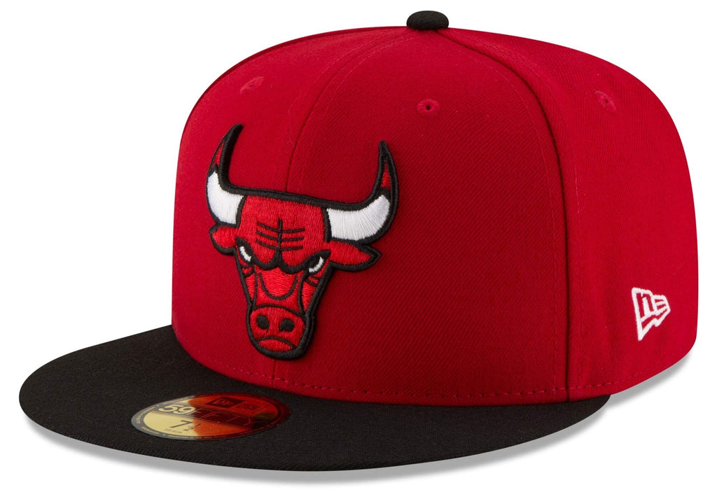 Chicago Bulls New Era Red/Black Official Team Color 2Tone 59FIFTY Fitted Hat for Men product image 1, provided for visual