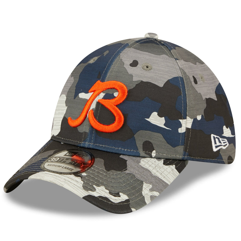 Chicago Bears New Era Camo 2022 NFL Training Camp Official Script 39THIRTY Flex Hat for Men product image 1, provided for