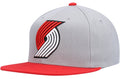 Mitchell & Ness Gray Portland Trail Blazers Core Basic Snapback Hat for Men product image 1, provided for visual reference