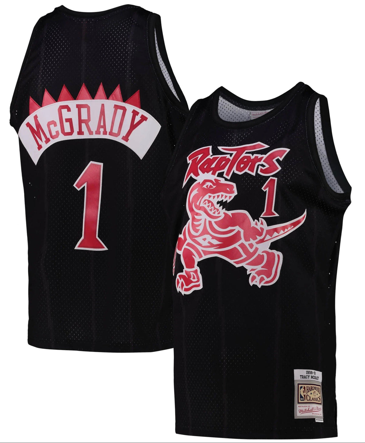 Toronto Raptors Tracy McGrady Black Team Color Swingman Jersey by Mitchell & Ness for Men product image 1, provided for