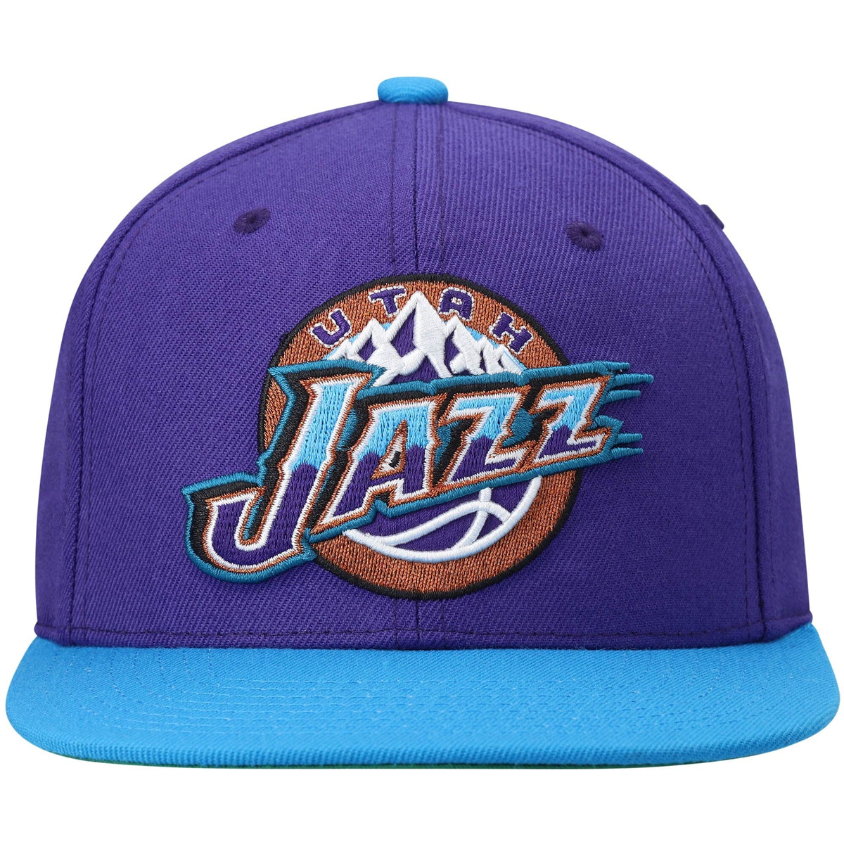 Mens NBA Utah Jazz HWC 2-Tone Purple/Teal 2.0 Snapback Hat By Mitchell And Ness product image 2, provided for visual