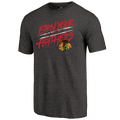Chicago Blackhawks Rinkside Charcoal Hometown Collection Earn Your Feathers Tri Blend T-Shirt for Men product image 1,