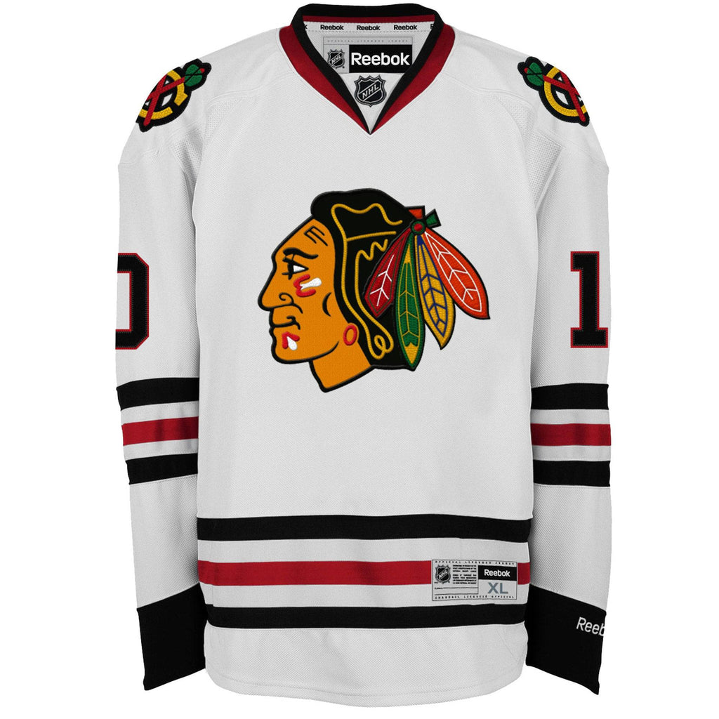 Mens Chicago Blackhawks Brandon Saad Premier Road Jersey product image 2, provided for visual reference and product detail