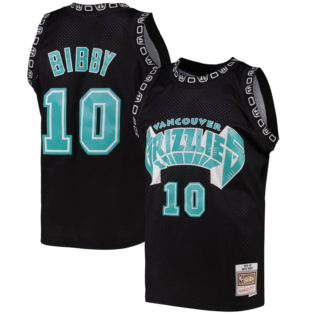 Vancouver Grizzlies Mike Bibby Black Swingman Jersey by Mitchell & Ness for Men product image 1, provided for visual