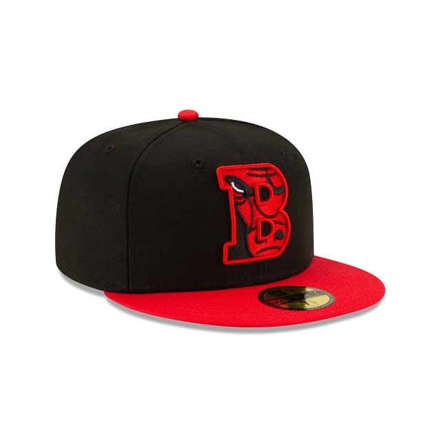 Chicago Bulls NBA 2021 Draft New Era Black and Red 59FIFTY Fitted Hat for Men product image 3, provided for visual reference
