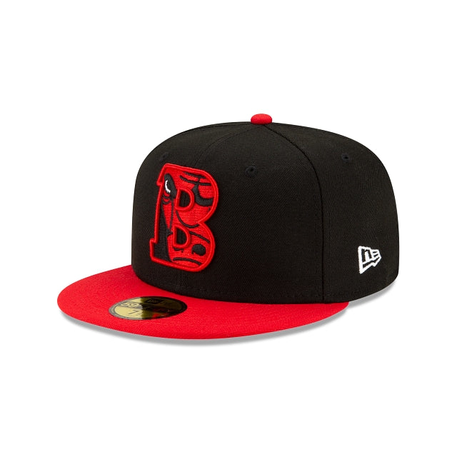 Chicago Bulls NBA 2021 Draft New Era Black and Red 59FIFTY Fitted Hat for Men product image 1, provided for visual reference