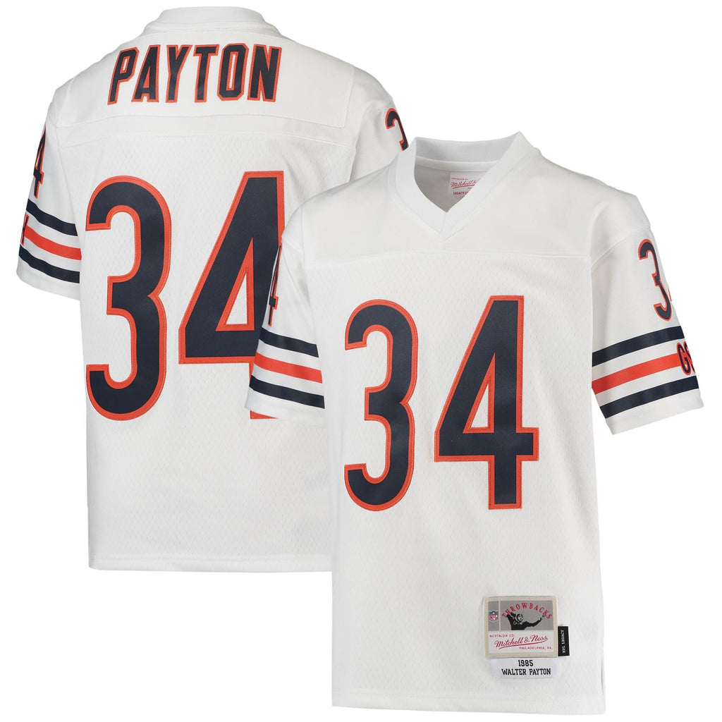 Youth Chicago Bears Walter Payton Mitchell & Ness White 1985 Retired Player Legacy Jersey product image 1, provided for