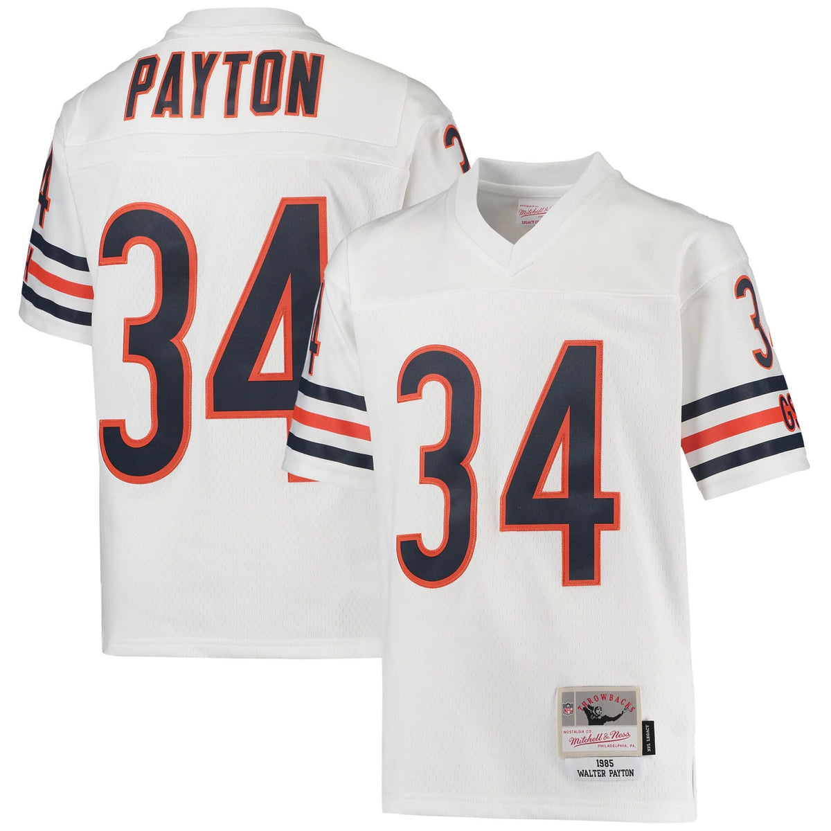 Youth Chicago Bears Walter Payton Mitchell & Ness White 1985 Retired Player Legacy Jersey product image 1, provided for