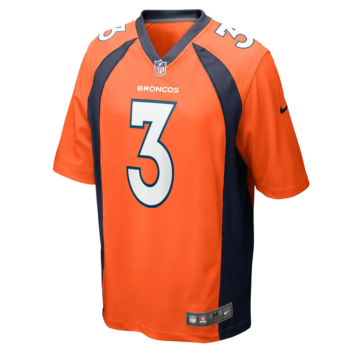 Youth Denver Broncos Russell Wilson Nike Orange Game Jersey product image 2, provided for visual reference and product