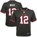 Youth Tampa Bay Buccaneers Tom Brady Nike Pewter Alternate Game Jersey product image 1, provided for visual reference and